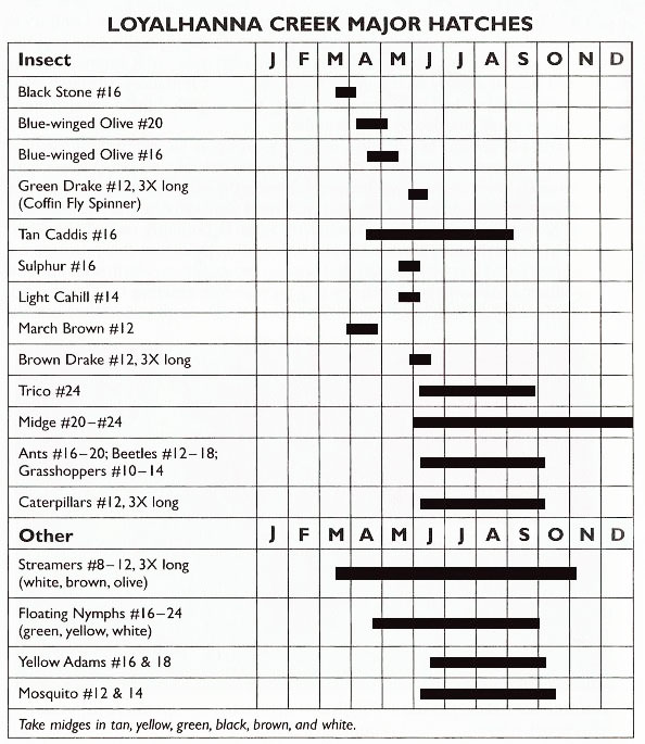 Pine Creek Pa Hatch Chart